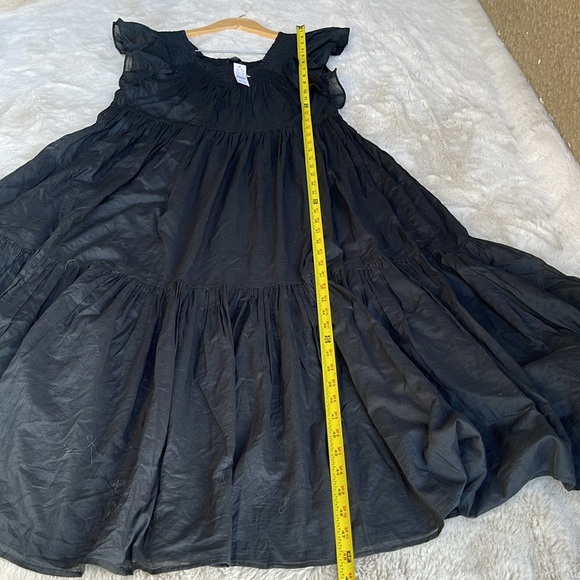 J.Crew flutter sleeve tiered maxi dress in black - Picture 8 of 9